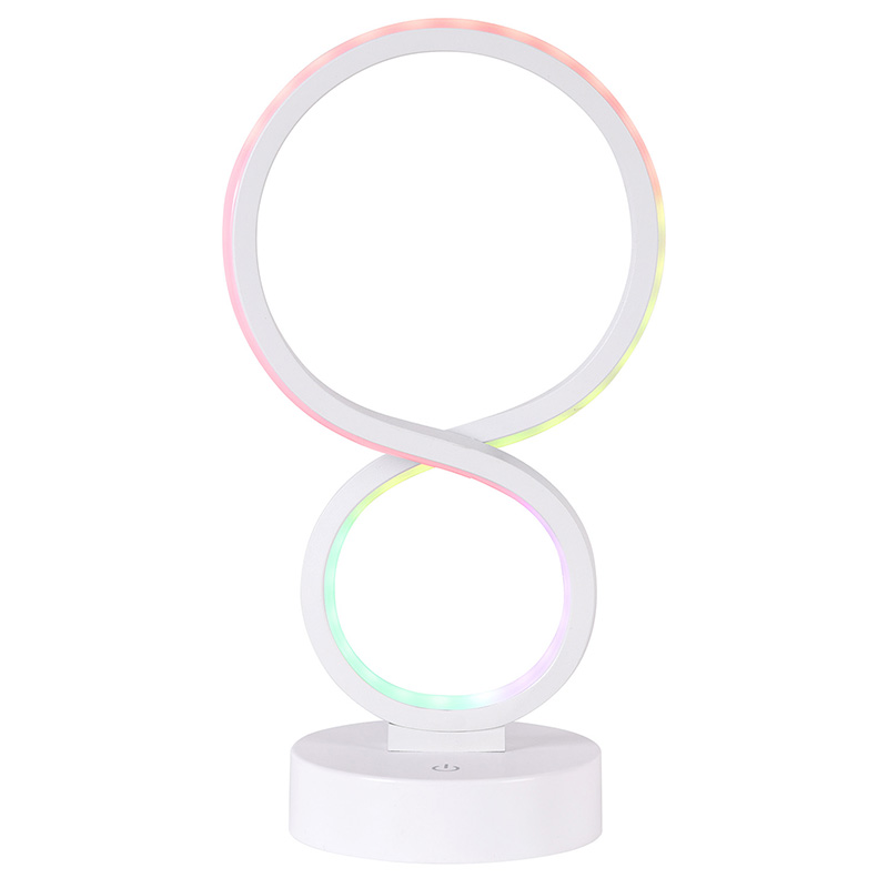 8 реңкті RGB жарық диодты үстел шамы